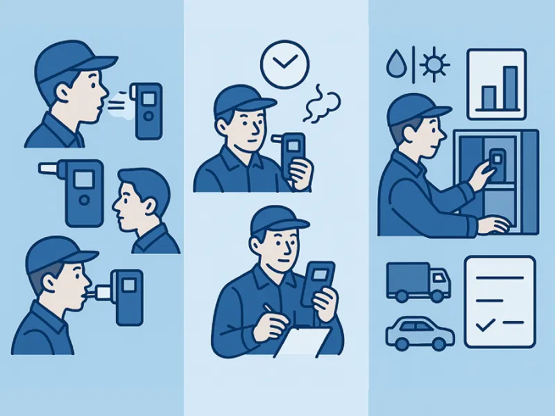 適切なアルコールチェッカーの使い方と注意点について解説